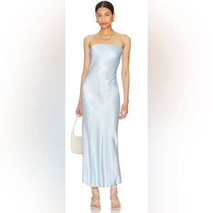 Blue Strapless Dress